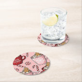 Christmas ラウンドペーパーコースター (インサイチュ)