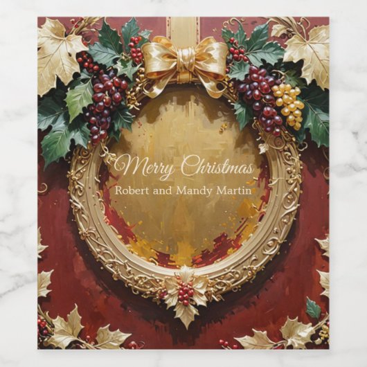 Christmas ワインラベル (シングルラベル)