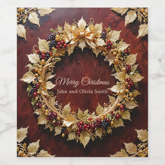 Christmas ワインラベル (シングルラベル)