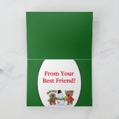 Christmas 最高の Friends Bear greetingカード シーズンカード (内部)