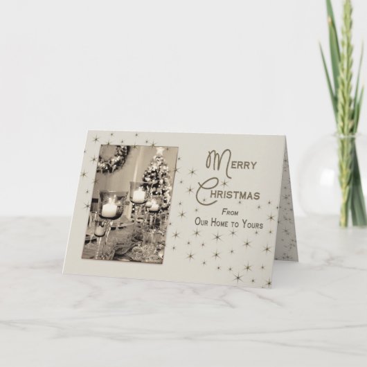 CHRISTMAS – 私たちの家 – 美しくユニーク シーズンカード (正面)