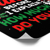 Christmas 親愛 Santa I Can How Do U K ポスター (角)