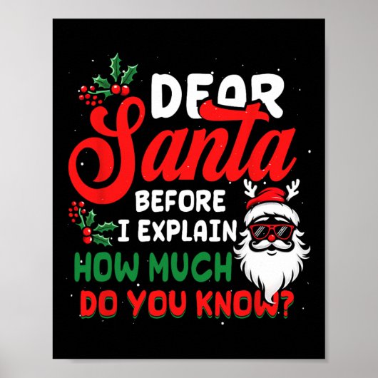 Christmas 親愛 Santa I Can How Do U K ポスター (正面)