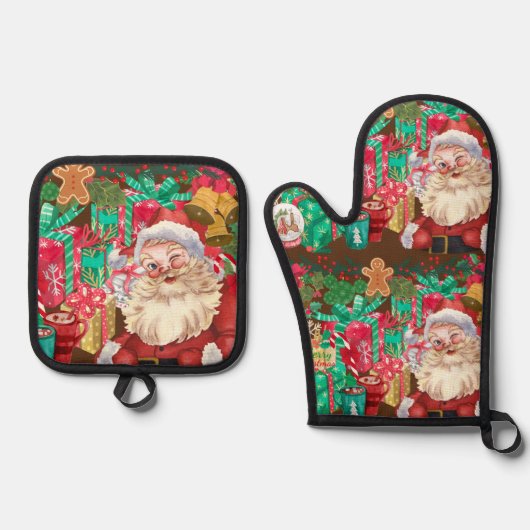 christmas 鍋つかみ&鍋敷きセット (正面)