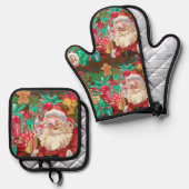 christmas 鍋つかみ&鍋敷きセット (正面/裏面)