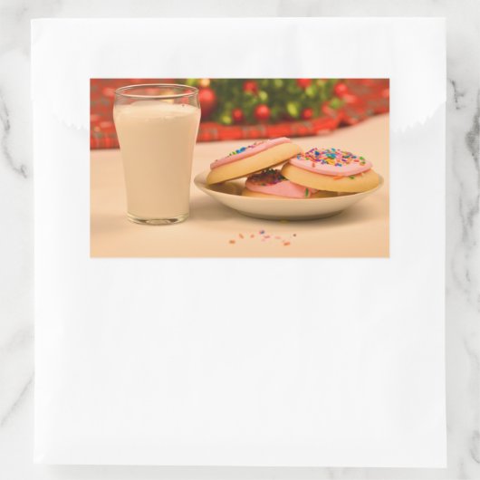 Christmas 長方形シール (バッグ)