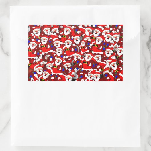 Christmas 長方形シール (バッグ)