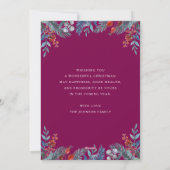 Christmas 1 Photo Arch Watercolor Botanical シーズンカード (裏面)