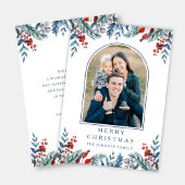 Christmas 1 Photo Arch Watercolor Botanical シーズンカード
