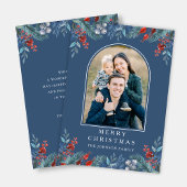 Christmas 1 Photo Arch Watercolor Botanical シーズンカード