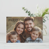 Christmas 1 photo watercolor botanical  シーズンカード (スタンド正面)