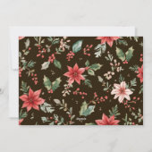 Christmas 1 photo watercolor botanical  シーズンカード (裏面)