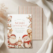 Christmas 1st Birthday招待状for Boys Winter 招待状