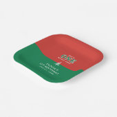 Christmas 1st Birthday Party Festive Red & Green ペーパープレート (傾斜あり)