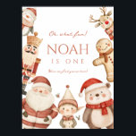 Christmas 1st Birthday Poster for Boys Winter ポスター<br><div class="desc">クリスマスの応援がクリスマスの誕生日パーティーのテンプレートコレクションで誕生日の興奮を満たす魔法お洒落の世界にステップイン！子供向けに完璧にデザインされたこの魅力的なコレクションは、クリスマスのフェスティバル精神と誕生祝いの喜びを楽しく想像力に満ちた方法で結び付ける。クリスマスバースデーお洒落タパーティーのコレクションの各テンプレートは、ダウンロードとプリントの簡単であり、風を計画するパーティーを作る。クリスマス魔法と誕生日おもしろいの楽しいブレンドで、あなたの子供の想像力を高騰させ、忘れられない思い出を作成しよう！</div>