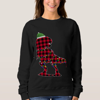 Christmas 2020 Buffalo Plaid Dino Rex スウェットシャツ