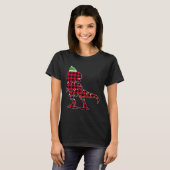 Christmas 2020 Buffalo Plaid Dino Rex Tシャツ (正面フル)