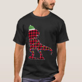 Christmas 2020 Buffalo Plaid Dino Rex Tシャツ (正面)