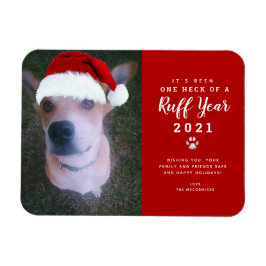 Christmas 2021 Ruff Yearおもしろい犬写真 マグネット