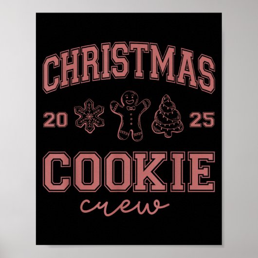 Christmas 2025 Cookie Crew Gingerbread Funny Chris ポスター (正面)