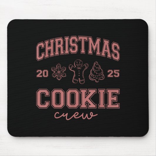 Christmas 2025 Cookie Crew Gingerbread Funny Chris マウスパッド (正面)