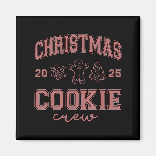 Christmas 2025 Cookie Crew Gingerbread Funny Chris マグネット (正面)