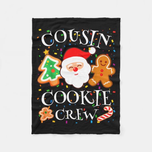 Christmas 2025 Cousin Cookie Baking Crew Squad Fam フリースブランケット (正面)