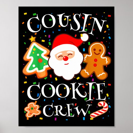 Christmas 2025 Cousin Cookie Baking Crew Squad Fam ポスター (正面)
