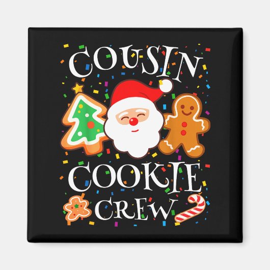 Christmas 2025 Cousin Cookie Baking Crew Squad Fam マグネット (正面)