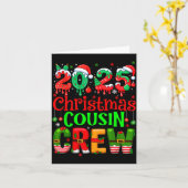 Christmas 2025 Cousin Crew Santa Hat Men Women Kid カード (黄色い花)