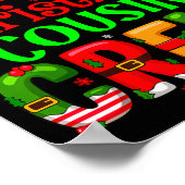 Christmas 2025 Cousin Crew Santa Hat Men Women Kid ポスター (角)