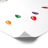 Christmas 2025 Lights Santa Hat Funny Gift Tee Men ポスター (角)