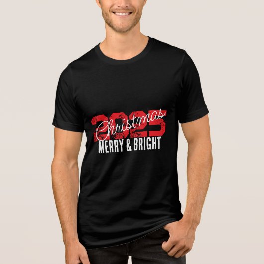 Christmas 2025 Merry & Bright トライブレンドＴシャツ (正面)