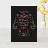 Christmas 2025 Santa Pizza Shirt Humor For Comfort カード (黄色い花)