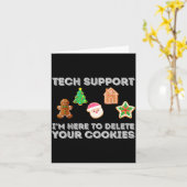 Christmas 2025 Tech Suprt Here To Delete Cookies X カード (黄色い花)