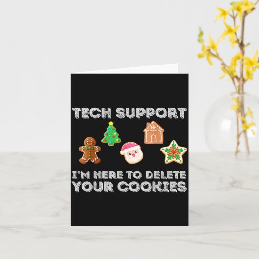 Christmas 2025 Tech Suprt Here To Delete Cookies X カード (黄色い花)