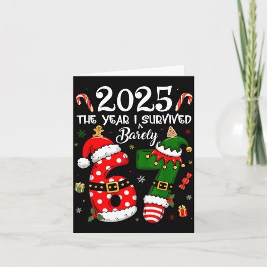 Christmas 2025 The Year I Barely Survived Six Seve カード (正面)