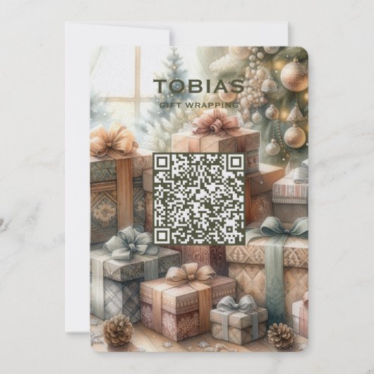 Christmas 2026 Calendar QR Code Business Card シーズンカード (正面)