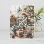 Christmas 2026 Calendar QR Code Business Card シーズンカード (スタンド正面)