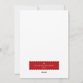 CHRISTMAS 2 PHOTO modern gift cute red ribbon bow シーズンカード (裏面)