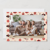 Christmas 2 Photos Family Red シーズンカード (裏面)