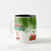 Christmas 2-Tone Mug with Santa – Merry Christmas ツートーンマグカップ (正面左)