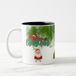 Christmas 2-Tone Mug with Santa – Merry Christmas ツートーンマグカップ