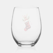 Christmas (3) ステムなしワイングラス (裏面)