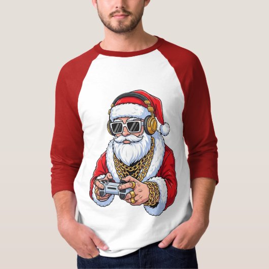 Christmas 3/4 Sleeve Raglan T-Shirt Tシャツ (正面)