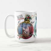 Christmas 3-Photo Collage Unique Family Keepsake コーヒーマグカップ (左)