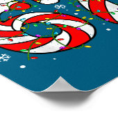 Christmas 67 Candy Cane Six Seven Meme Lights Sant ポスター (角)