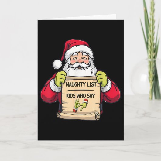 Christmas 67 Funny Santa 67 Six Seven 6 7 Meme Cus カード (正面)