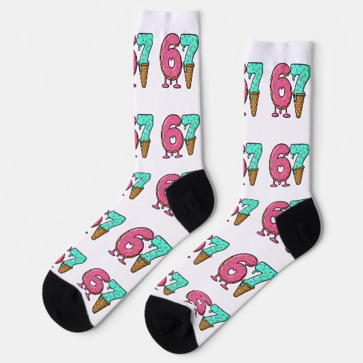Christmas 67 Ice Cream Socks, dripping design ソックス (左)