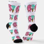 Christmas 67 Ice Cream Socks, dripping design ソックス (傾斜あり)